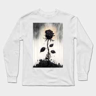 Black Rose Goth Gothic Dark Romance Design Long Sleeve T-Shirt